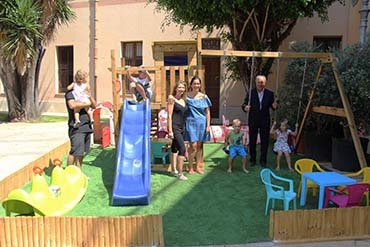 Marsala: spazio giochi per bambini all’interno dell'atrio comunale