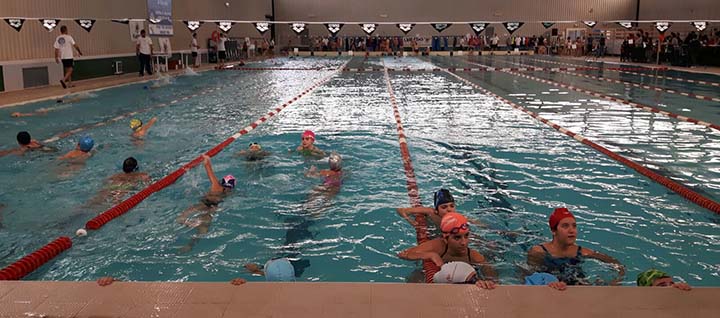 Marsala, un incontro di nuoto alla piscina comunale