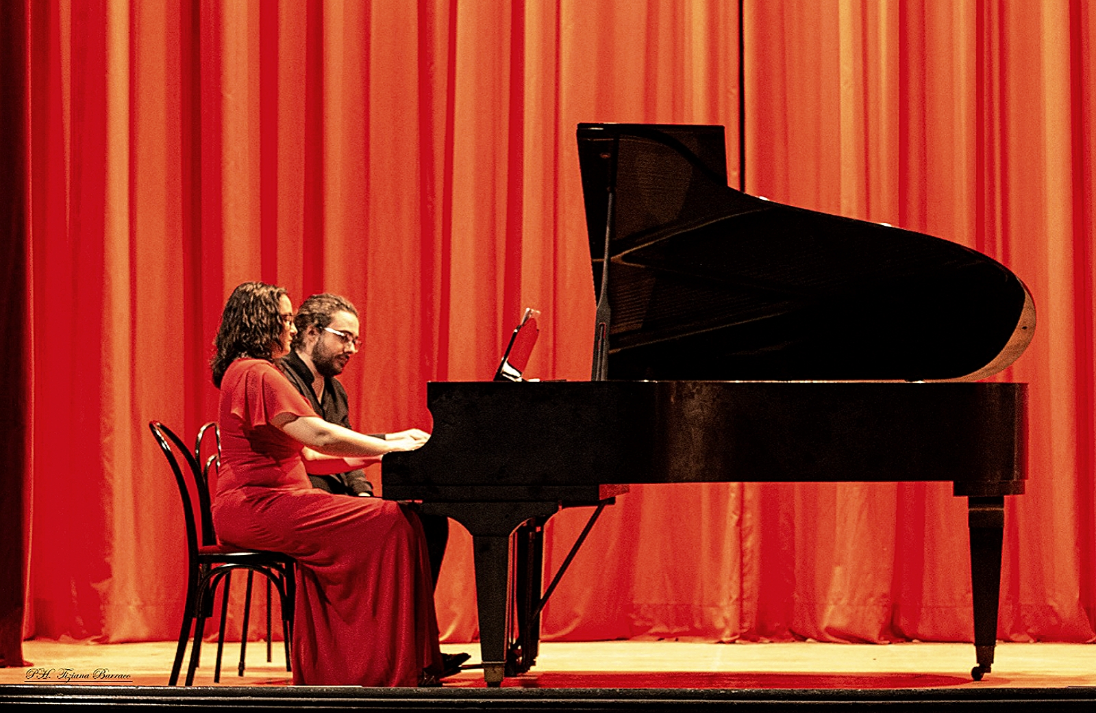 Il duo pianistico Valluzzi -Scafarelli (Foto di Tiziana Barraco)